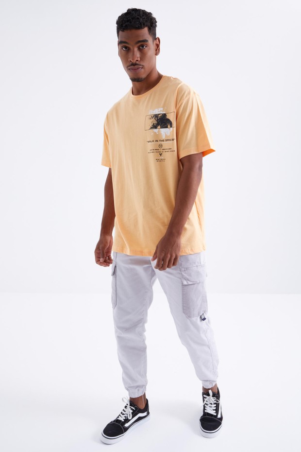 Tommy Life Kavun İçi Baskı Detaylı O Yaka Erkek Oversize T-Shirt - 88099. 1 Tommy Life Kavun İçi Baskı Detaylı O Yaka Erkek Oversize T-Shirt - 88099. 1
