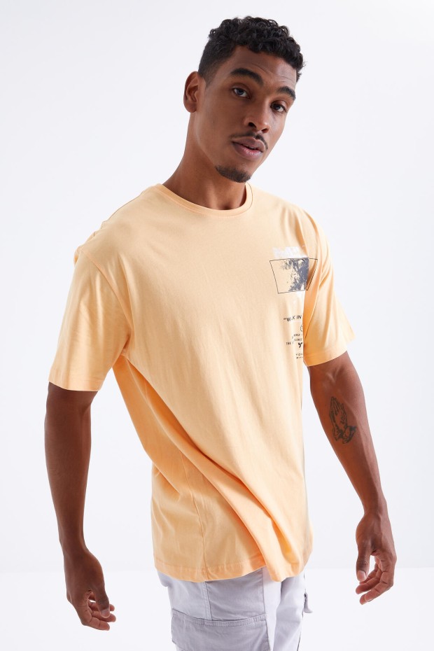 Tommy Life Kavun İçi Baskı Detaylı O Yaka Erkek Oversize T-Shirt - 88099. 6 Tommy Life Kavun İçi Baskı Detaylı O Yaka Erkek Oversize T-Shirt - 88099. 6