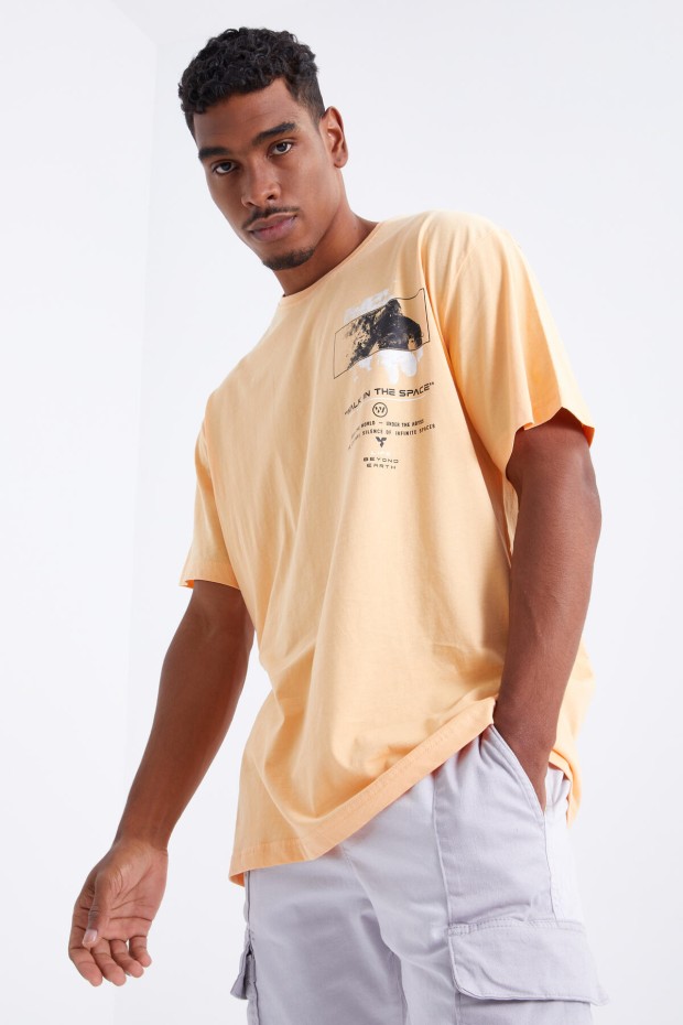 Tommy Life Kavun İçi Baskı Detaylı O Yaka Erkek Oversize T-Shirt - 88099. 4 Tommy Life Kavun İçi Baskı Detaylı O Yaka Erkek Oversize T-Shirt - 88099. 4