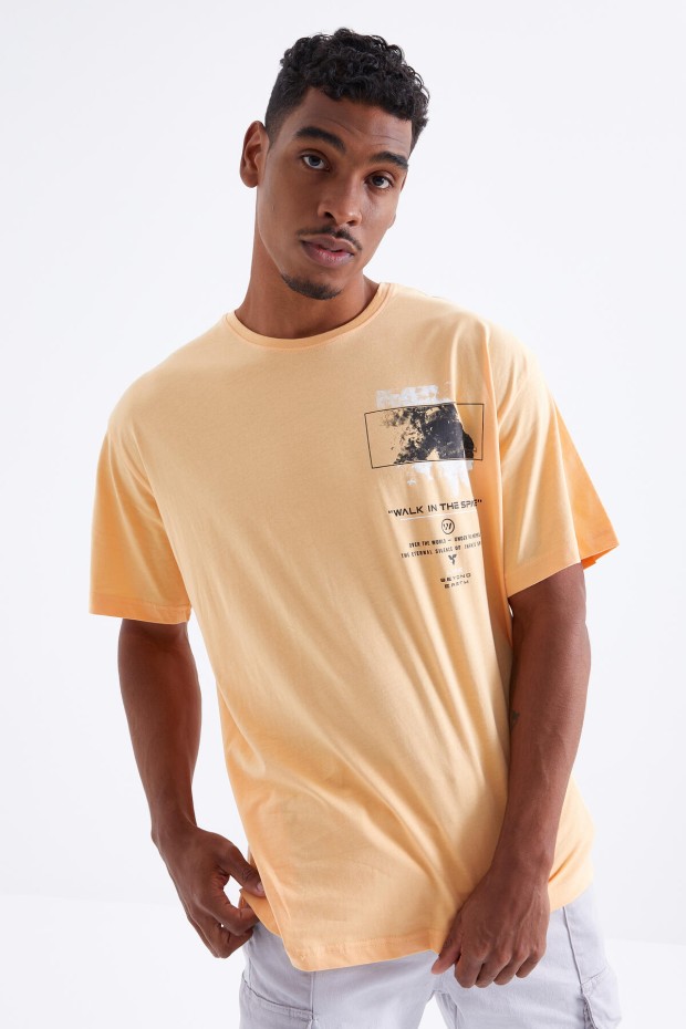 Tommy Life Kavun İçi Baskı Detaylı O Yaka Erkek Oversize T-Shirt - 88099. 7 Tommy Life Kavun İçi Baskı Detaylı O Yaka Erkek Oversize T-Shirt - 88099. 7