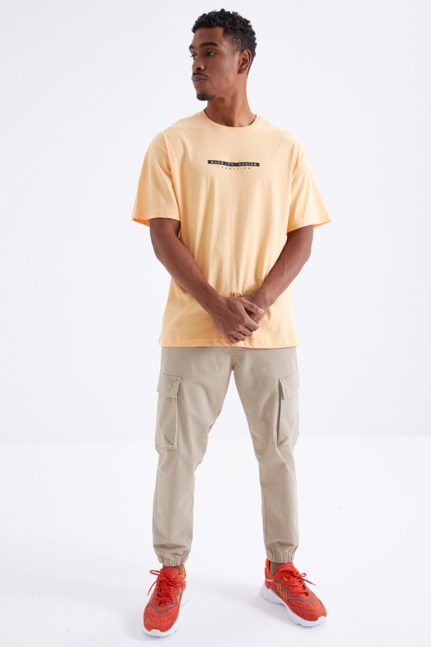 Tommy Life Kavun İçi Sırtı Yazı Baskılı O Yaka Erkek Oversize T-Shirt - 88100. 1 Tommy Life Kavun İçi Sırtı Yazı Baskılı O Yaka Erkek Oversize T-Shirt - 88100. 1