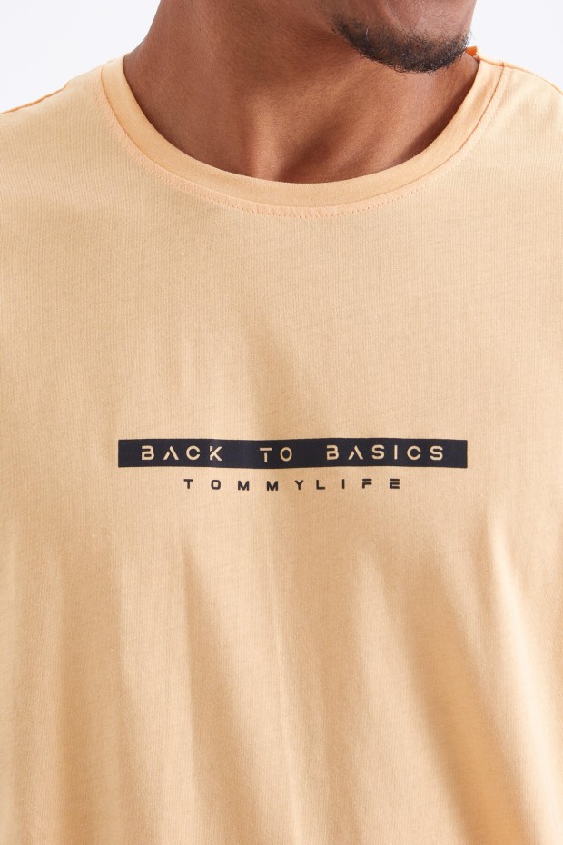 Tommy Life Kavun İçi Sırtı Yazı Baskılı O Yaka Erkek Oversize T-Shirt - 88100. 4 Tommy Life Kavun İçi Sırtı Yazı Baskılı O Yaka Erkek Oversize T-Shirt - 88100. 4