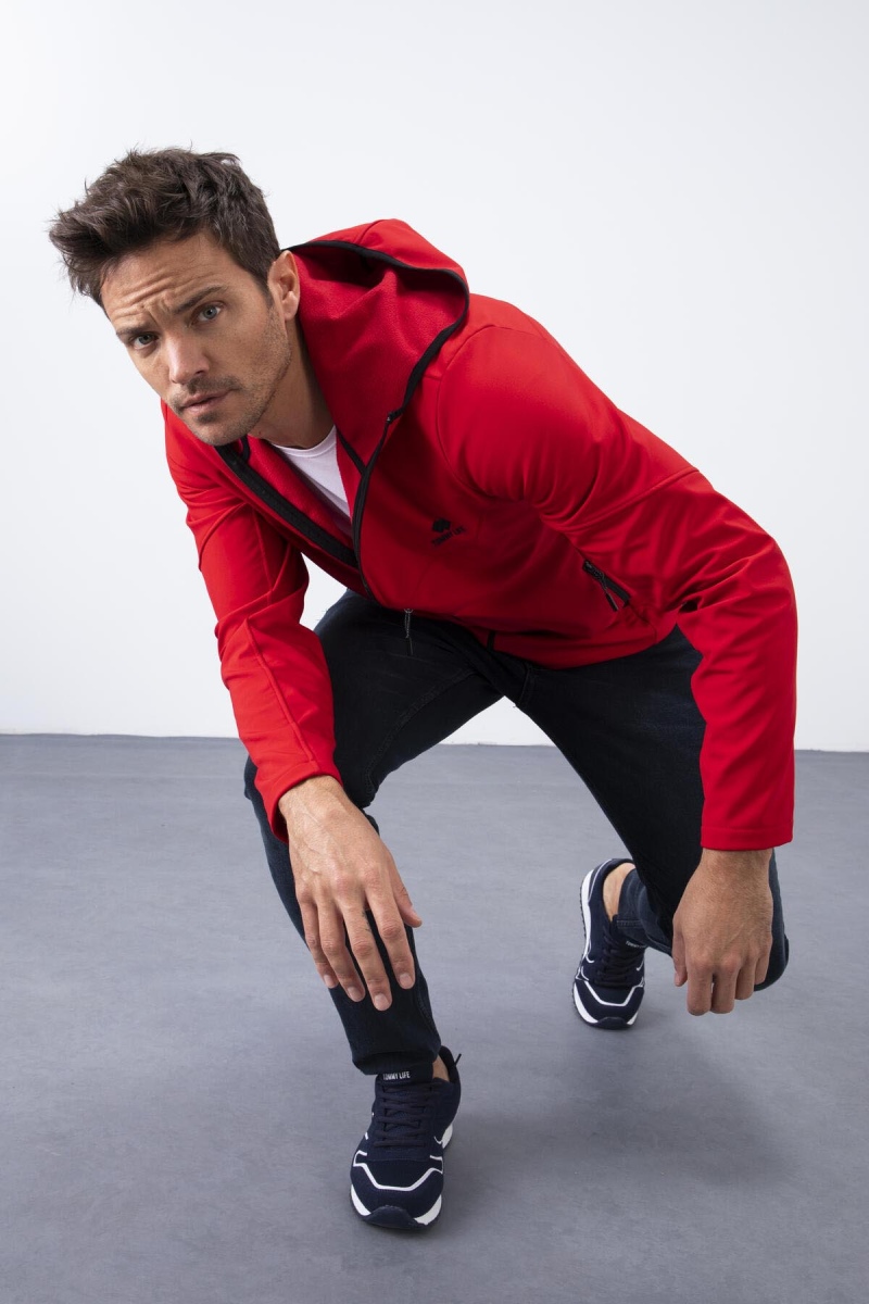 Tommy Life Kırmızı Fermuarlı Kapüşonlu Su ve Rüzgar Geçirmez Softshell Erkek Mont - 88051. 4 Tommy Life Kırmızı Fermuarlı Kapüşonlu Su ve Rüzgar Geçirmez Softshell Erkek Mont - 88051. 4
