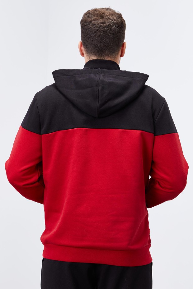 Tommy Life Kırmızı Nakış Detaylı Yarım Fermuar Kapüşonlu Erkek Sweatshirt - 88033. 5 Tommy Life Kırmızı Nakış Detaylı Yarım Fermuar Kapüşonlu Erkek Sweatshirt - 88033. 5