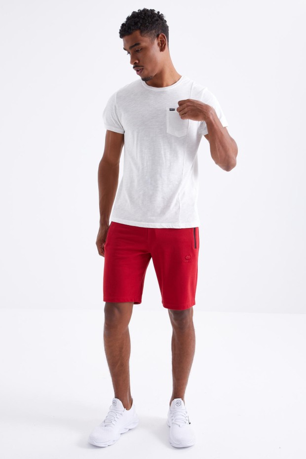 Tommy Life Kırmızı Fermuar Cepli Bağcıklı Standart Kalıp Erkek Şort - 81210. 1 Tommy Life Kırmızı Fermuar Cepli Bağcıklı Standart Kalıp Erkek Şort - 81210. 1