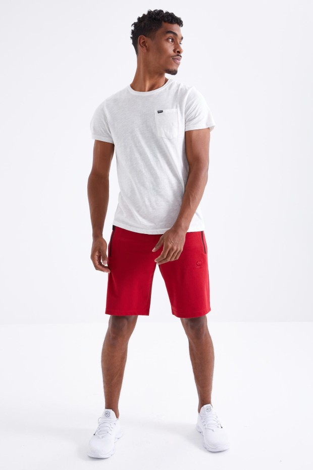 Tommy Life Kırmızı Fermuar Cepli Bağcıklı Standart Kalıp Erkek Şort - 81210. 3 Tommy Life Kırmızı Fermuar Cepli Bağcıklı Standart Kalıp Erkek Şort - 81210. 3