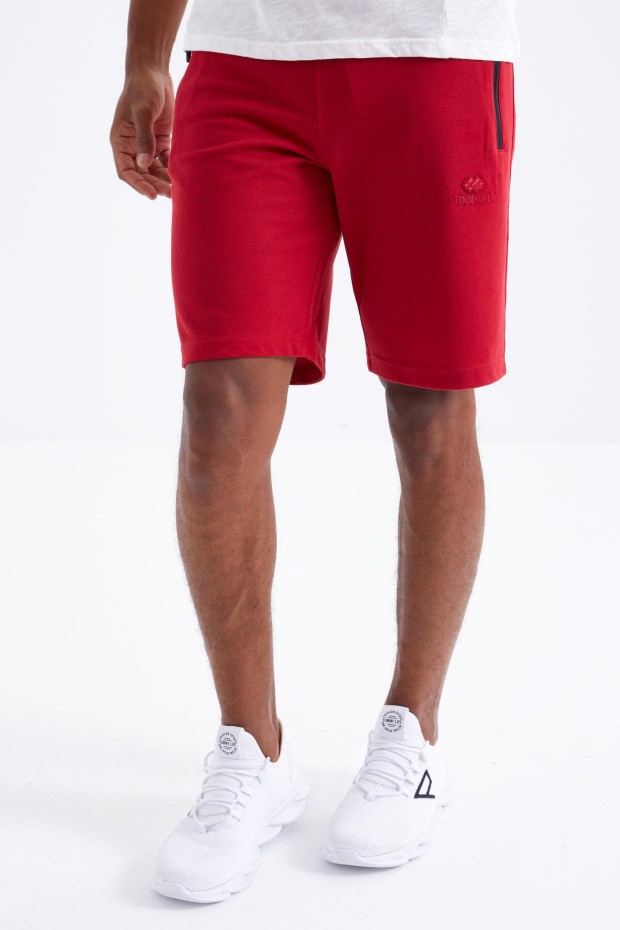 Tommy Life Kırmızı Fermuar Cepli Bağcıklı Standart Kalıp Erkek Şort - 81210. 4 Tommy Life Kırmızı Fermuar Cepli Bağcıklı Standart Kalıp Erkek Şort - 81210. 4