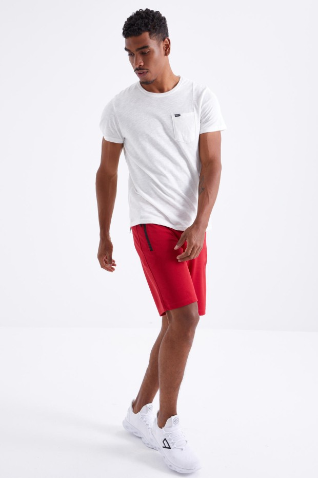 Tommy Life Kırmızı Fermuar Cepli Bağcıklı Standart Kalıp Erkek Şort - 81210. 7 Tommy Life Kırmızı Fermuar Cepli Bağcıklı Standart Kalıp Erkek Şort - 81210. 7