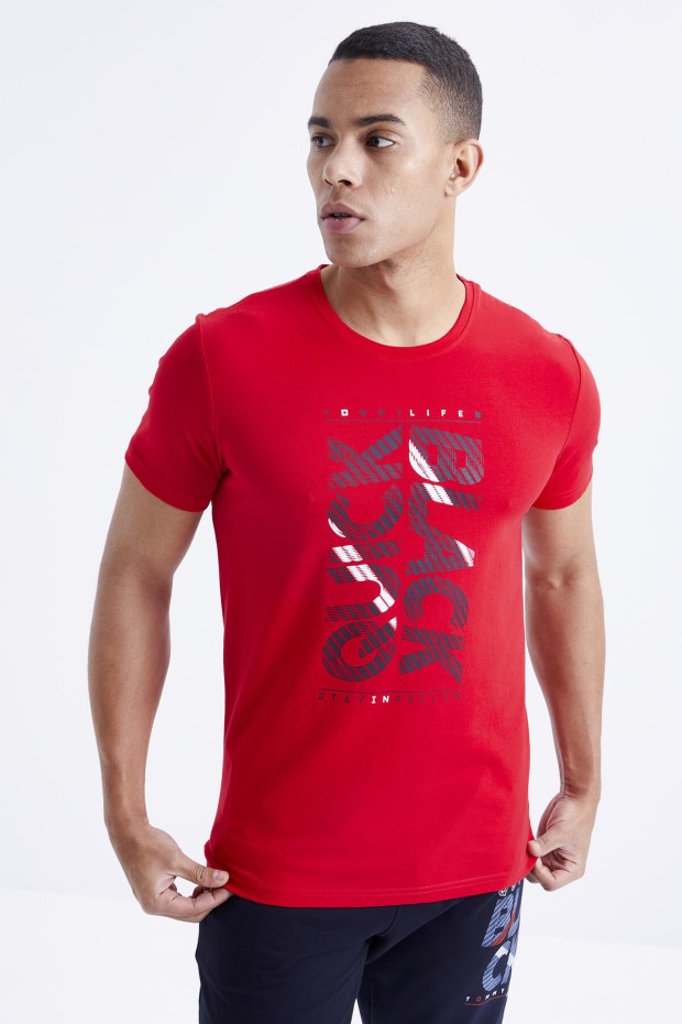 Tommy Life Kırmızı - Lacivert Baskı Detaylı O Yaka Standart Kalıp Manşetli Erkek Eşofman Takım - 85173. 1 Tommy Life Kırmızı - Lacivert Baskı Detaylı O Yaka Standart Kalıp Manşetli Erkek Eşofman Takım - 85173. 1