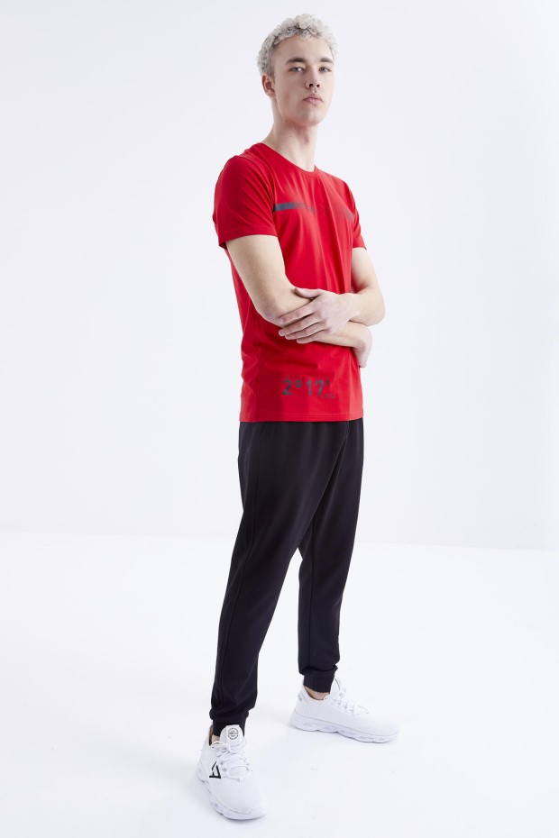 Tommy Life Kırmızı - Siyah Baskı Detaylı O Yaka Standart Kalıp Manşetli Erkek Eşofman Takım - 85175. 1 Tommy Life Kırmızı - Siyah Baskı Detaylı O Yaka Standart Kalıp Manşetli Erkek Eşofman Takım - 85175. 1