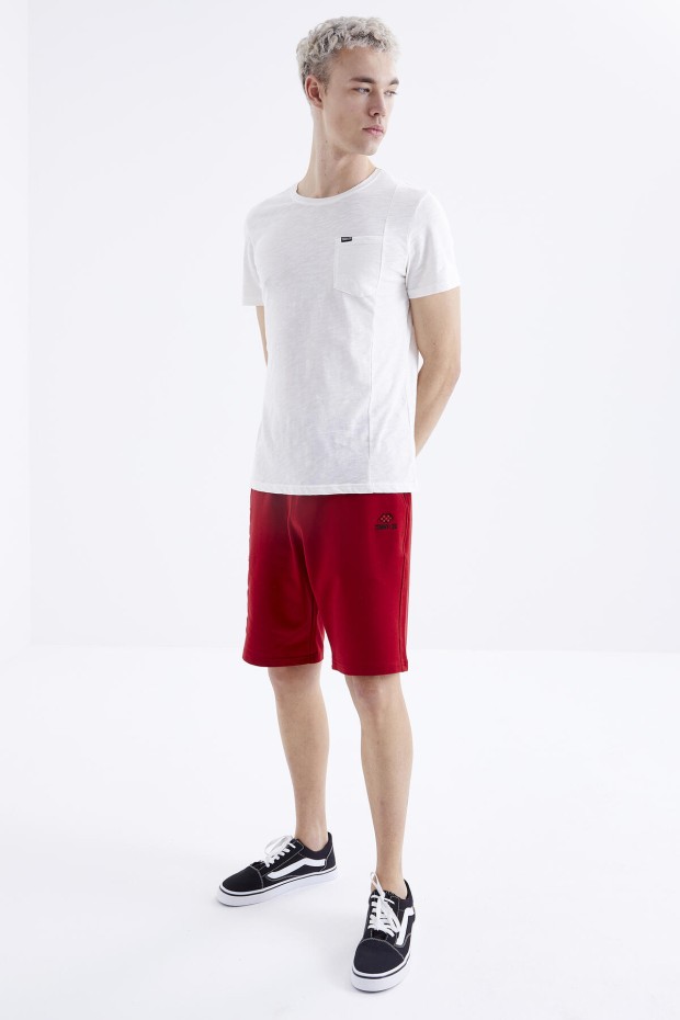 Tommy Life Kırmızı Yazı Nakışlı Bağcıklı Standart Kalıp Erkek Şort - 81223. 3 Tommy Life Kırmızı Yazı Nakışlı Bağcıklı Standart Kalıp Erkek Şort - 81223. 3