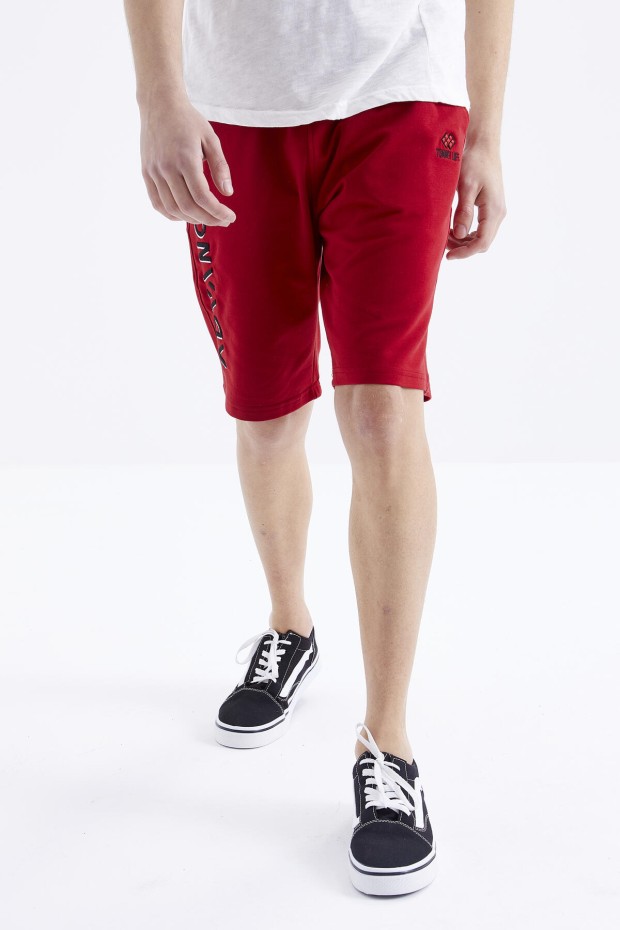 Tommy Life Kırmızı Yazı Nakışlı Bağcıklı Standart Kalıp Erkek Şort - 81223. 4 Tommy Life Kırmızı Yazı Nakışlı Bağcıklı Standart Kalıp Erkek Şort - 81223. 4