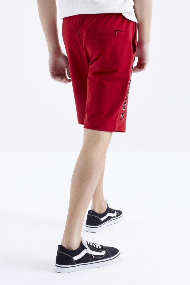 Tommy Life Kırmızı Yazı Nakışlı Bağcıklı Standart Kalıp Erkek Şort - 81223. 6 Tommy Life Kırmızı Yazı Nakışlı Bağcıklı Standart Kalıp Erkek Şort - 81223. 6