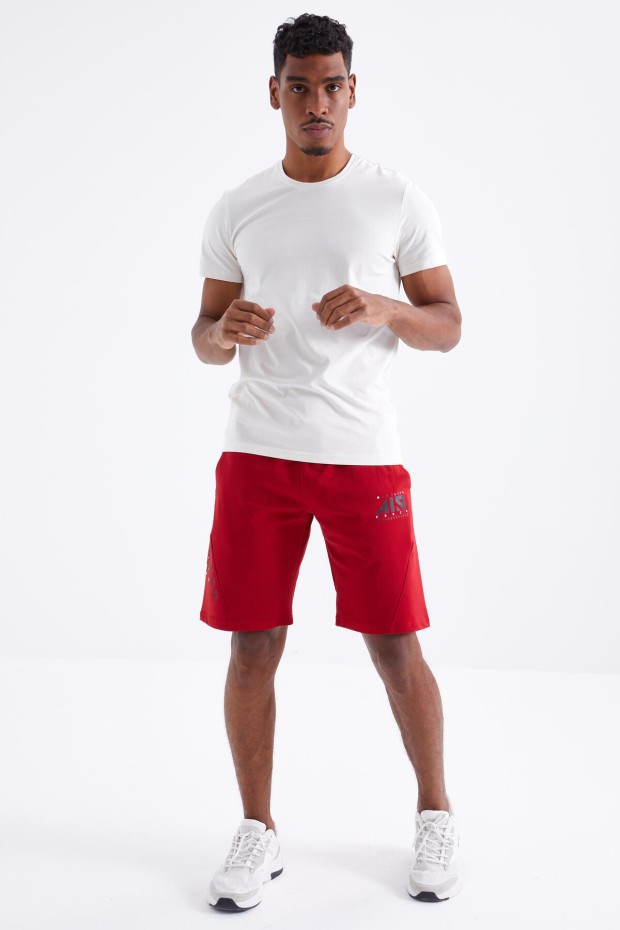 Tommy Life Kırmızı Yazı Nakışlı Fermuar Cepli Bağcıklı Standart Kalıp Erkek Şort - 81225. 1 Tommy Life Kırmızı Yazı Nakışlı Fermuar Cepli Bağcıklı Standart Kalıp Erkek Şort - 81225. 1