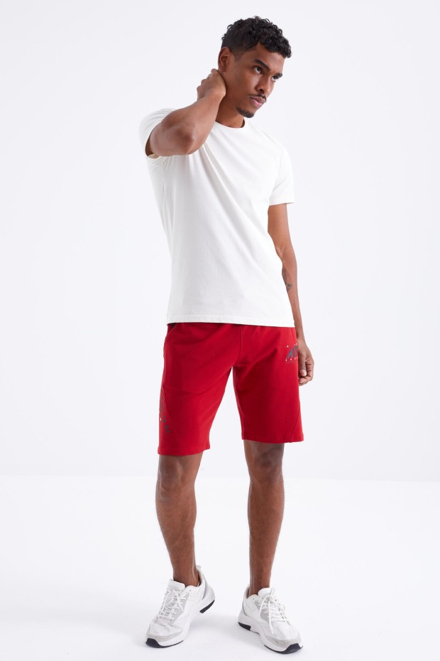 Tommy Life Kırmızı Yazı Nakışlı Fermuar Cepli Bağcıklı Standart Kalıp Erkek Şort - 81225. 7 Tommy Life Kırmızı Yazı Nakışlı Fermuar Cepli Bağcıklı Standart Kalıp Erkek Şort - 81225. 7