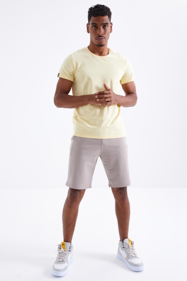 Tommy Life Koyu Bej Bağcıklı Standart Kalıp Basic Erkek Şort - 81212. 1 Tommy Life Koyu Bej Bağcıklı Standart Kalıp Basic Erkek Şort - 81212. 1