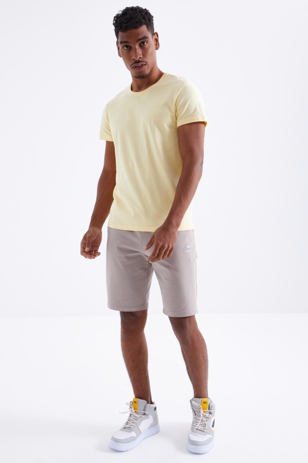 Tommy Life Koyu Bej Bağcıklı Standart Kalıp Basic Erkek Şort - 81212. 3 Tommy Life Koyu Bej Bağcıklı Standart Kalıp Basic Erkek Şort - 81212. 3
