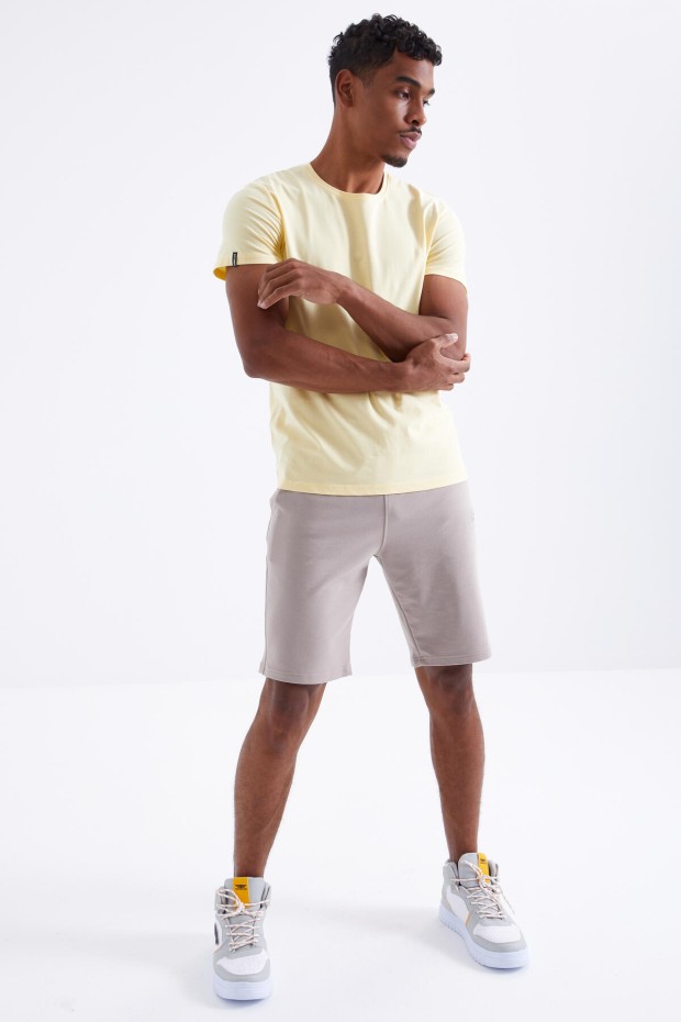 Tommy Life Koyu Bej Bağcıklı Standart Kalıp Basic Erkek Şort - 81212. 7 Tommy Life Koyu Bej Bağcıklı Standart Kalıp Basic Erkek Şort - 81212. 7
