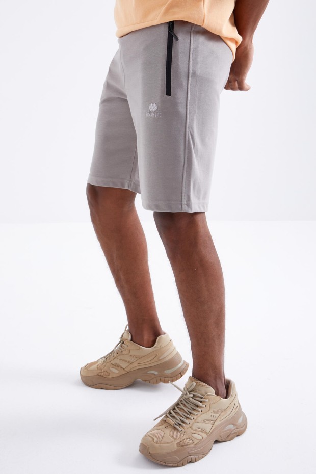 Tommy Life Koyu Bej Fermuar Cepli Bağcıklı Standart Kalıp Erkek Şort - 81210. 3 Tommy Life Koyu Bej Fermuar Cepli Bağcıklı Standart Kalıp Erkek Şort - 81210. 3