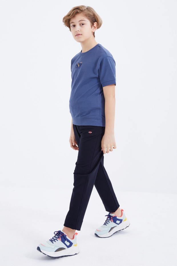 Tommy Life Lacivert Bağcıklı Dar Paça Basic Erkek Çocuk Eşofman Alt - 10858. 5 Tommy Life Lacivert Bağcıklı Dar Paça Basic Erkek Çocuk Eşofman Alt - 10858. 5