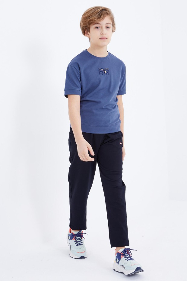 Tommy Life Lacivert Bağcıklı Dar Paça Basic Erkek Çocuk Eşofman Alt - 10858. 4 Tommy Life Lacivert Bağcıklı Dar Paça Basic Erkek Çocuk Eşofman Alt - 10858. 4