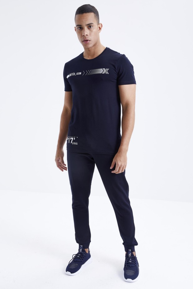 Tommy Life Lacivert Baskı Detaylı O Yaka Standart Kalıp Manşetli Erkek Eşofman Takım - 85175. 3 Tommy Life Lacivert Baskı Detaylı O Yaka Standart Kalıp Manşetli Erkek Eşofman Takım - 85175. 3