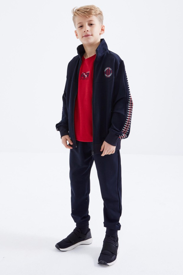 Tommy Life Lacivert Dik Yaka Fermuarlı Standart Kalıp Erkek Çocuk Eşofman Takımı - 10810. 1 Tommy Life Lacivert Dik Yaka Fermuarlı Standart Kalıp Erkek Çocuk Eşofman Takımı - 10810. 1