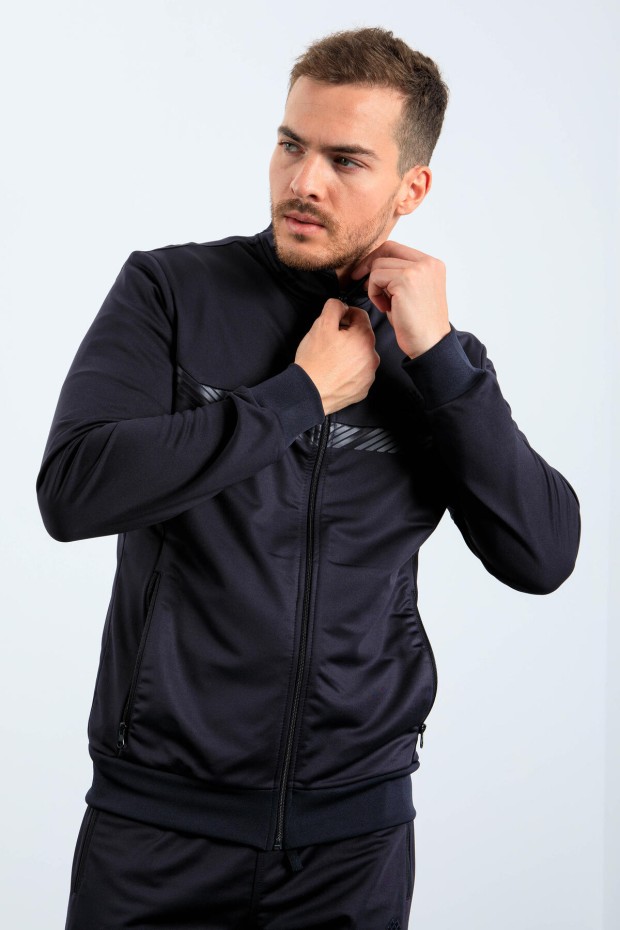 Tommy Life Lacivert Dik Yaka Fermuarlı Standart Kalıp Erkek Eşofman Takımı - 85163. 1 Tommy Life Lacivert Dik Yaka Fermuarlı Standart Kalıp Erkek Eşofman Takımı - 85163. 1