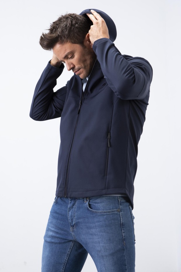 Tommy Life Lacivert Fermuarlı Kapüşonlu Su ve Rüzgar Geçirmez Softshell Erkek Mont - 88051. 7 Tommy Life Lacivert Fermuarlı Kapüşonlu Su ve Rüzgar Geçirmez Softshell Erkek Mont - 88051. 7