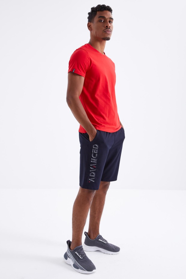 Tommy Life Lacivert Yazı Nakışlı Bağcıklı Standart Kalıp Erkek Şort - 81223. 3 Tommy Life Lacivert Yazı Nakışlı Bağcıklı Standart Kalıp Erkek Şort - 81223. 3