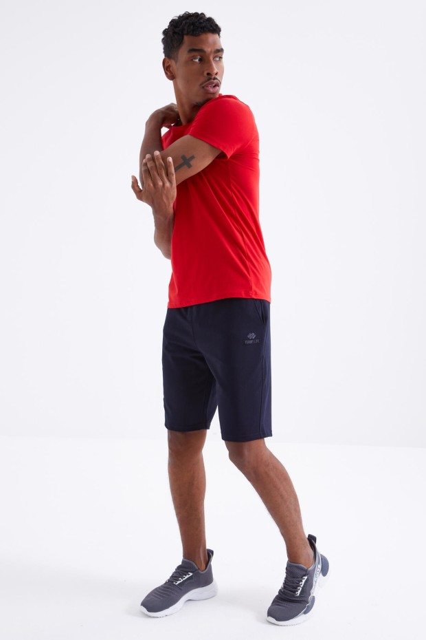 Tommy Life Lacivert Yazı Nakışlı Bağcıklı Standart Kalıp Erkek Şort - 81223. 1 Tommy Life Lacivert Yazı Nakışlı Bağcıklı Standart Kalıp Erkek Şort - 81223. 1