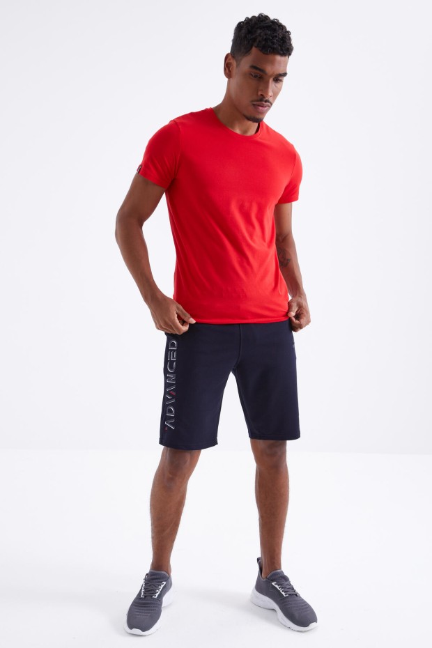 Tommy Life Lacivert Yazı Nakışlı Bağcıklı Standart Kalıp Erkek Şort - 81223. 5 Tommy Life Lacivert Yazı Nakışlı Bağcıklı Standart Kalıp Erkek Şort - 81223. 5