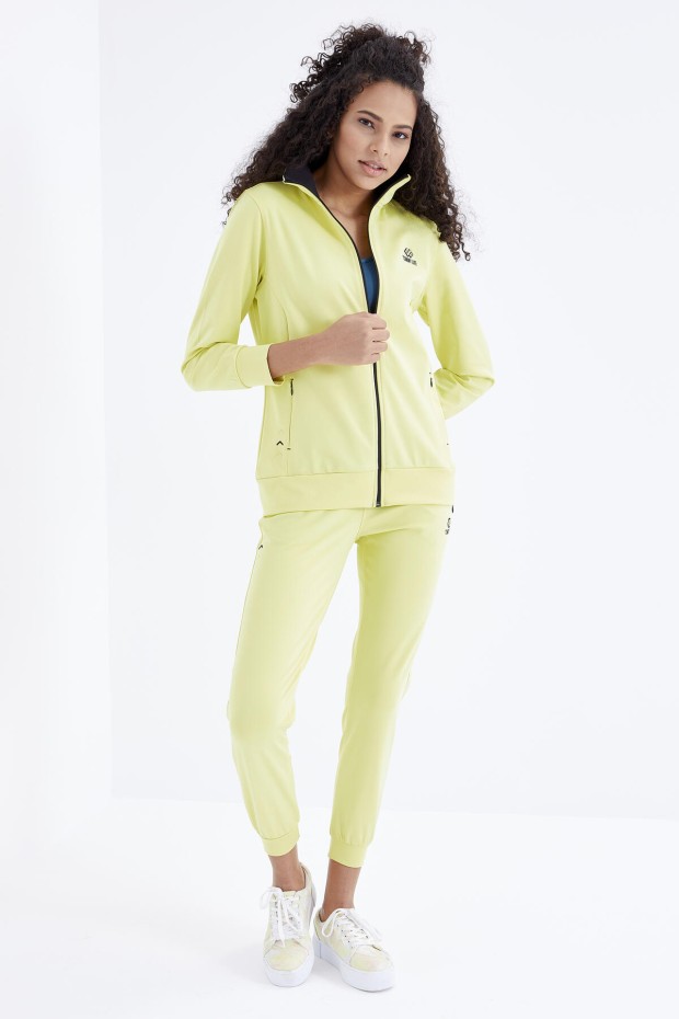 Tommy Life Limon Fermuar Cepli Dalgıç Kumaş Standart Kalıp Jogger Kadın Eşofman Takımı - 95271. 1 Tommy Life Limon Fermuar Cepli Dalgıç Kumaş Standart Kalıp Jogger Kadın Eşofman Takımı - 95271. 1
