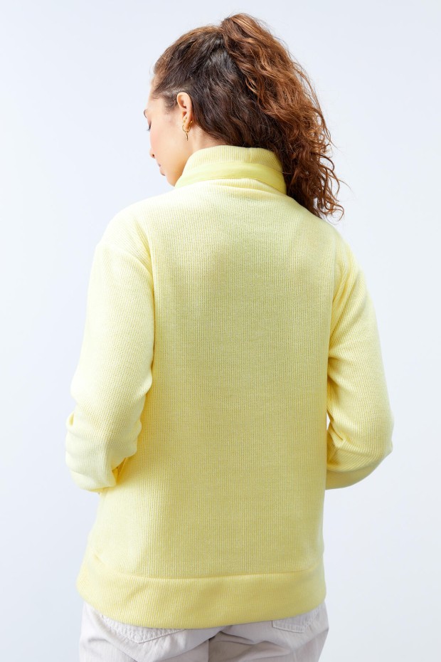 Tommy Life Limon Dik Yaka Bağcıklı Selanik Triko Kadın Oversize Sweatshirt - 97195. 5 Tommy Life Limon Dik Yaka Bağcıklı Selanik Triko Kadın Oversize Sweatshirt - 97195. 5