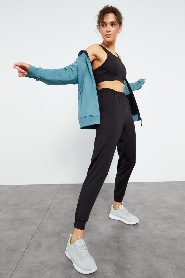 Tommy Life Mint Yeşil - Siyah Dalgıç Kumaş Standart Kalıp Jogger Kadın Eşofman Takımı - 95273. 3 Tommy Life Mint Yeşil - Siyah Dalgıç Kumaş Standart Kalıp Jogger Kadın Eşofman Takımı - 95273. 3