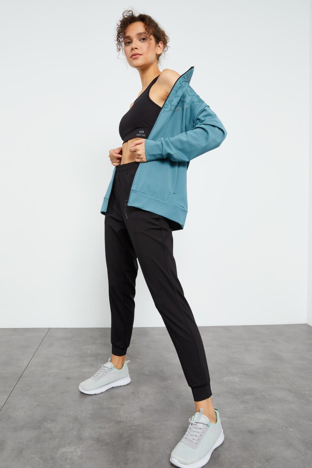 Tommy Life Mint Yeşil - Siyah Dalgıç Kumaş Standart Kalıp Jogger Kadın Eşofman Takımı - 95273. 7 Tommy Life Mint Yeşil - Siyah Dalgıç Kumaş Standart Kalıp Jogger Kadın Eşofman Takımı - 95273. 7