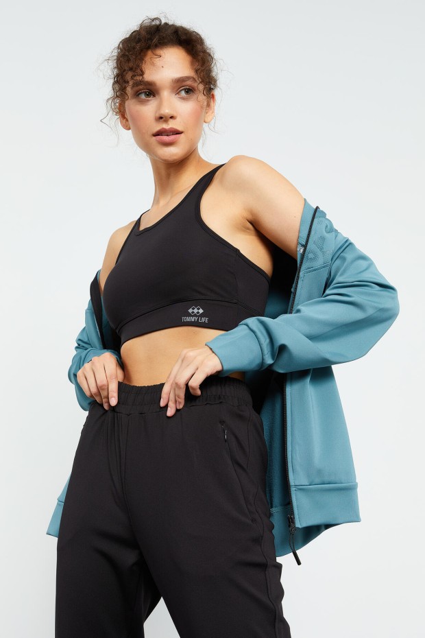 Tommy Life Mint Yeşil - Siyah Dalgıç Kumaş Standart Kalıp Jogger Kadın Eşofman Takımı - 95273. 6 Tommy Life Mint Yeşil - Siyah Dalgıç Kumaş Standart Kalıp Jogger Kadın Eşofman Takımı - 95273. 6