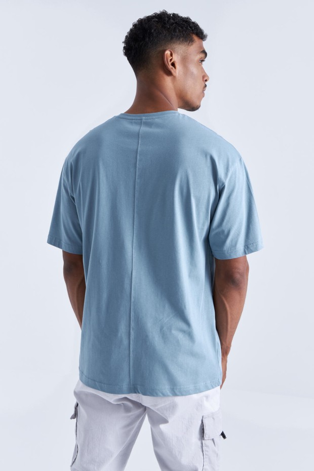 Tommy Life Mint Yeşili Baskı Detaylı O Yaka Erkek Oversize T-Shirt - 88093. 7 Tommy Life Mint Yeşili Baskı Detaylı O Yaka Erkek Oversize T-Shirt - 88093. 7