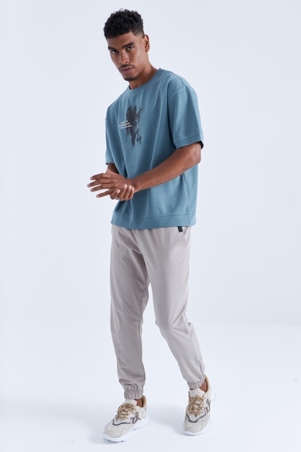 Tommy Life Mint Yeşili Baskılı Yazı Nakışlı O Yaka Erkek Oversize T-Shirt - 88105. 8 Tommy Life Mint Yeşili Baskılı Yazı Nakışlı O Yaka Erkek Oversize T-Shirt - 88105. 8