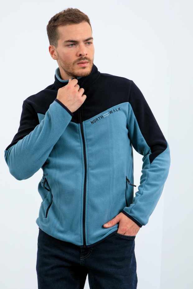 Tommy Life Mint Yeşili İki Renkli Fermuarlı Dik Yaka Standart Kalıp Erkek Sweatshirt Polar - 87994. 1 Tommy Life Mint Yeşili İki Renkli Fermuarlı Dik Yaka Standart Kalıp Erkek Sweatshirt Polar - 87994. 1