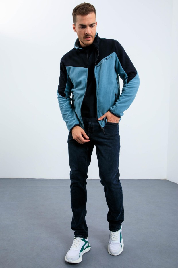 Tommy Life Mint Yeşili İki Renkli Fermuarlı Dik Yaka Standart Kalıp Erkek Sweatshirt Polar - 87994. 8 Tommy Life Mint Yeşili İki Renkli Fermuarlı Dik Yaka Standart Kalıp Erkek Sweatshirt Polar - 87994. 8