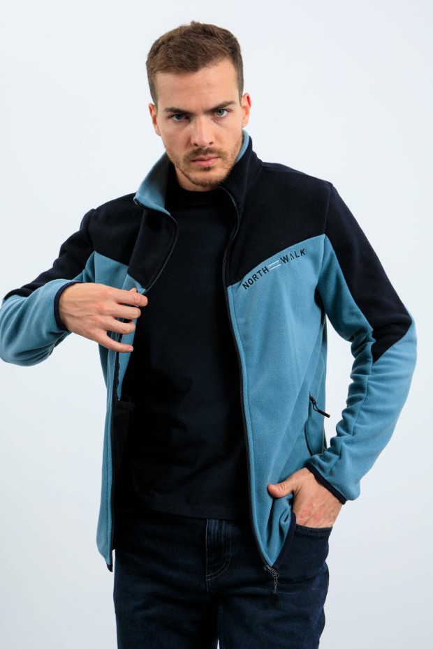 Tommy Life Mint Yeşili İki Renkli Fermuarlı Dik Yaka Standart Kalıp Erkek Sweatshirt Polar - 87994. 6 Tommy Life Mint Yeşili İki Renkli Fermuarlı Dik Yaka Standart Kalıp Erkek Sweatshirt Polar - 87994. 6