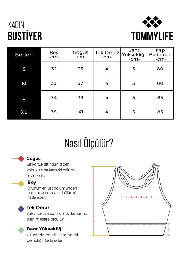 Neon Sarı Sırt Detaylı Dar Kalıp U Yaka Kadın Spor Büstiyer - 97120 - 6