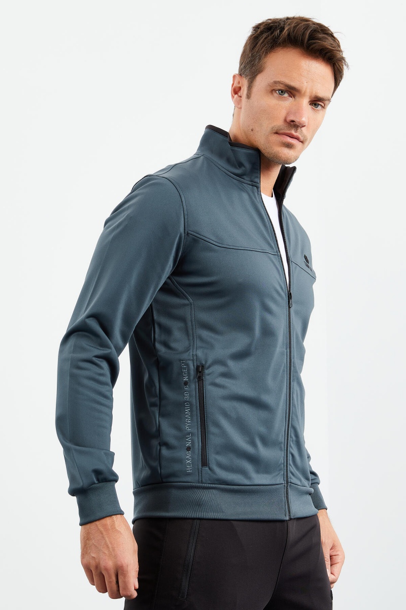 Tommy Life Orman Yeşil - Siyah Dik Yaka Fermuarlı Standart Kalıp Klasik Paça Erkek Eşofman Takımı - 85162. 3 Tommy Life Orman Yeşil - Siyah Dik Yaka Fermuarlı Standart Kalıp Klasik Paça Erkek Eşofman Takımı - 85162. 3