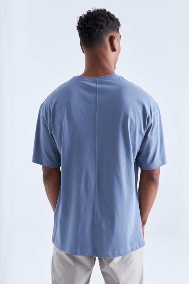 Tommy Life Petrol Baskı Detaylı O Yaka Erkek Oversize T-Shirt - 88093. 8 Tommy Life Petrol Baskı Detaylı O Yaka Erkek Oversize T-Shirt - 88093. 8