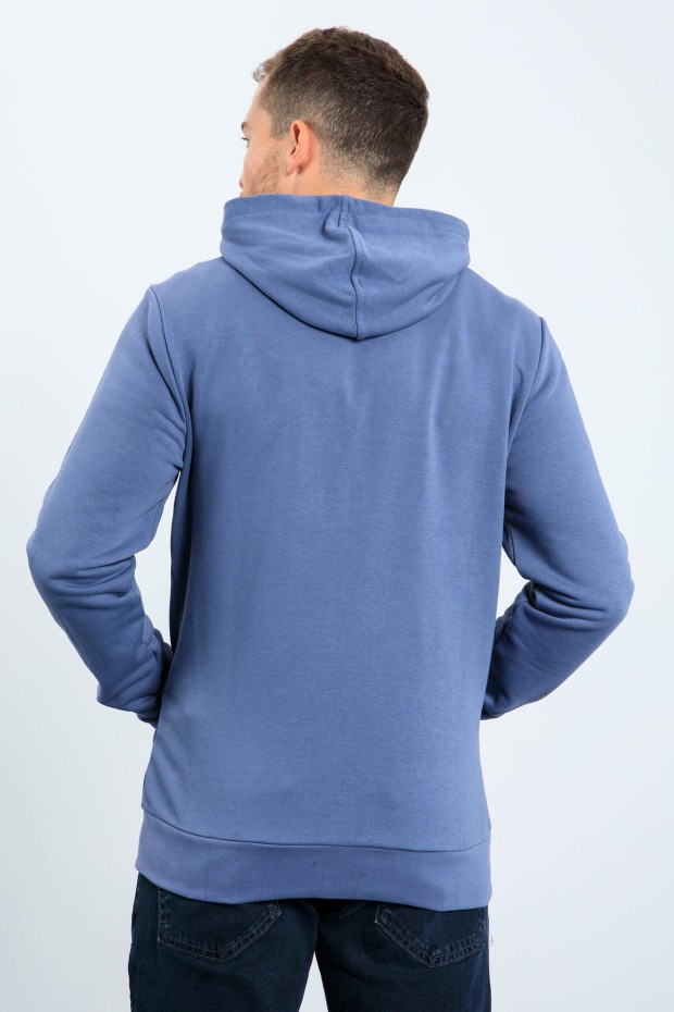 Tommy Life Petrol Basic Kapüşonlu Rahat Form Nakış Detaylı Fermuarlı Erkek Sweatshirt - 88035. 8 Tommy Life Petrol Basic Kapüşonlu Rahat Form Nakış Detaylı Fermuarlı Erkek Sweatshirt - 88035. 8