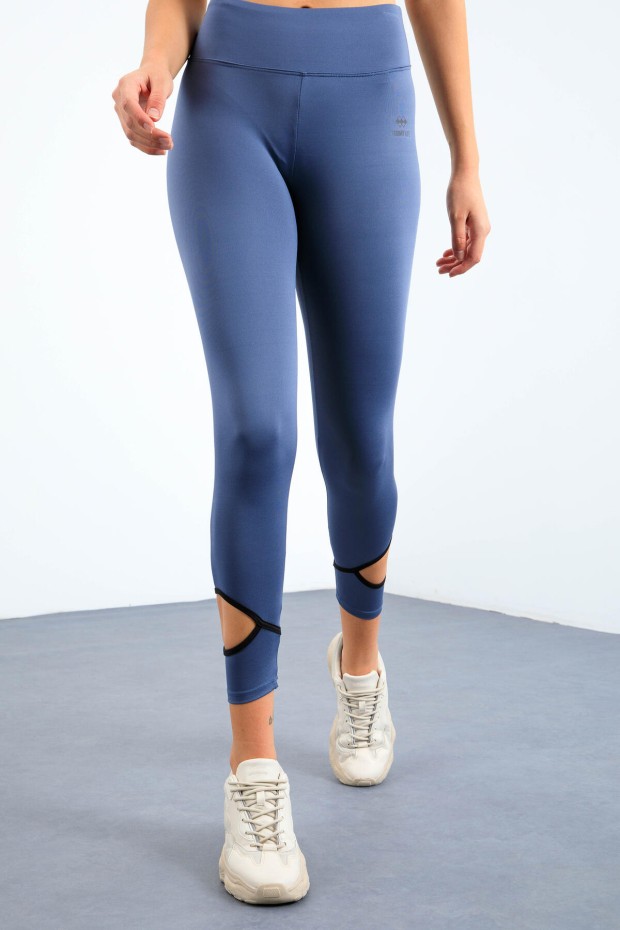 Tommy Life Petrol Bilekleri Pencereli Yüksel Bel Slim Fit Dar Paça Kadın Tayt - 94610. 4 Tommy Life Petrol Bilekleri Pencereli Yüksel Bel Slim Fit Dar Paça Kadın Tayt - 94610. 4