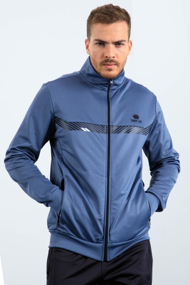Tommy Life Petrol - Lacivert Dik Yaka Fermuarlı Standart Kalıp Erkek Eşofman Takımı - 85163. 7 Tommy Life Petrol - Lacivert Dik Yaka Fermuarlı Standart Kalıp Erkek Eşofman Takımı - 85163. 7