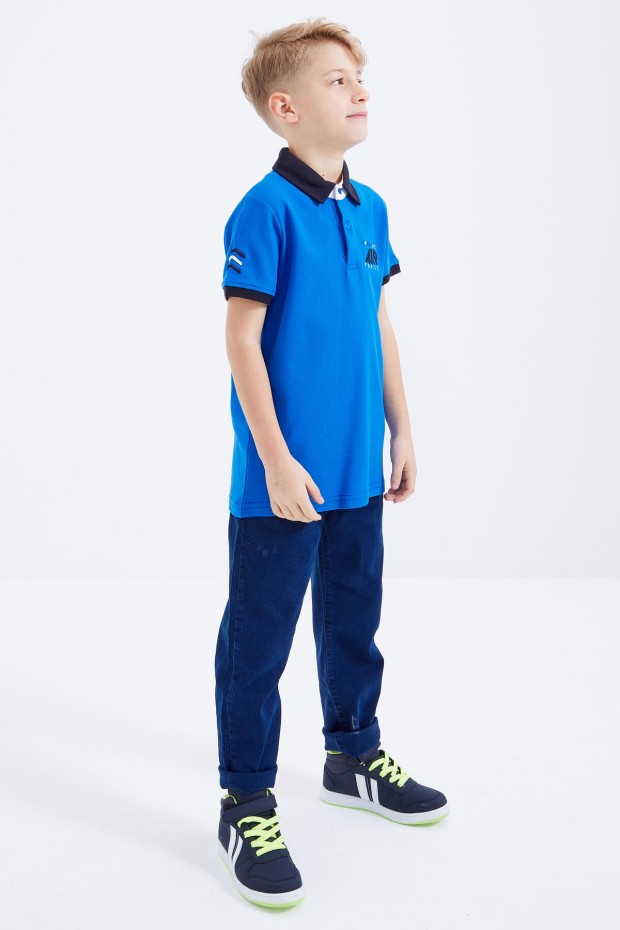 Tommy Life Saks Air Yazılı Standart Kalıp Polo Yaka Erkek Çocuk T-Shirt - 10894. 6