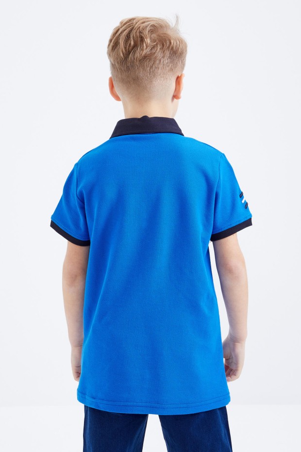 Tommy Life Saks Air Yazılı Standart Kalıp Polo Yaka Erkek Çocuk T-Shirt - 10894. 4